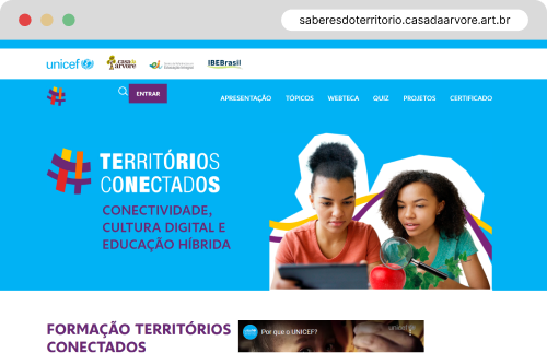 Website Plataforma Territórios Conectados
